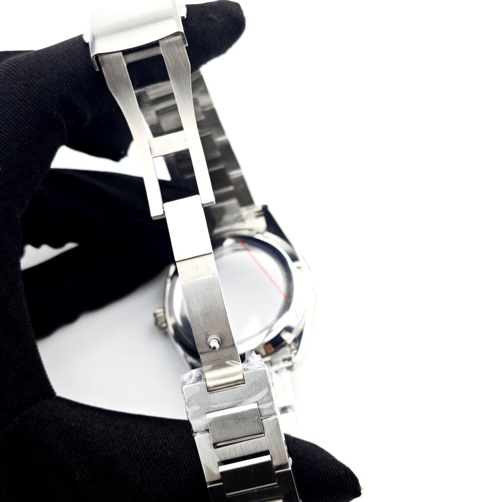 39mm GMT Style Case Two-Tone Bezel Steel Bracelet Fit Auto Mod