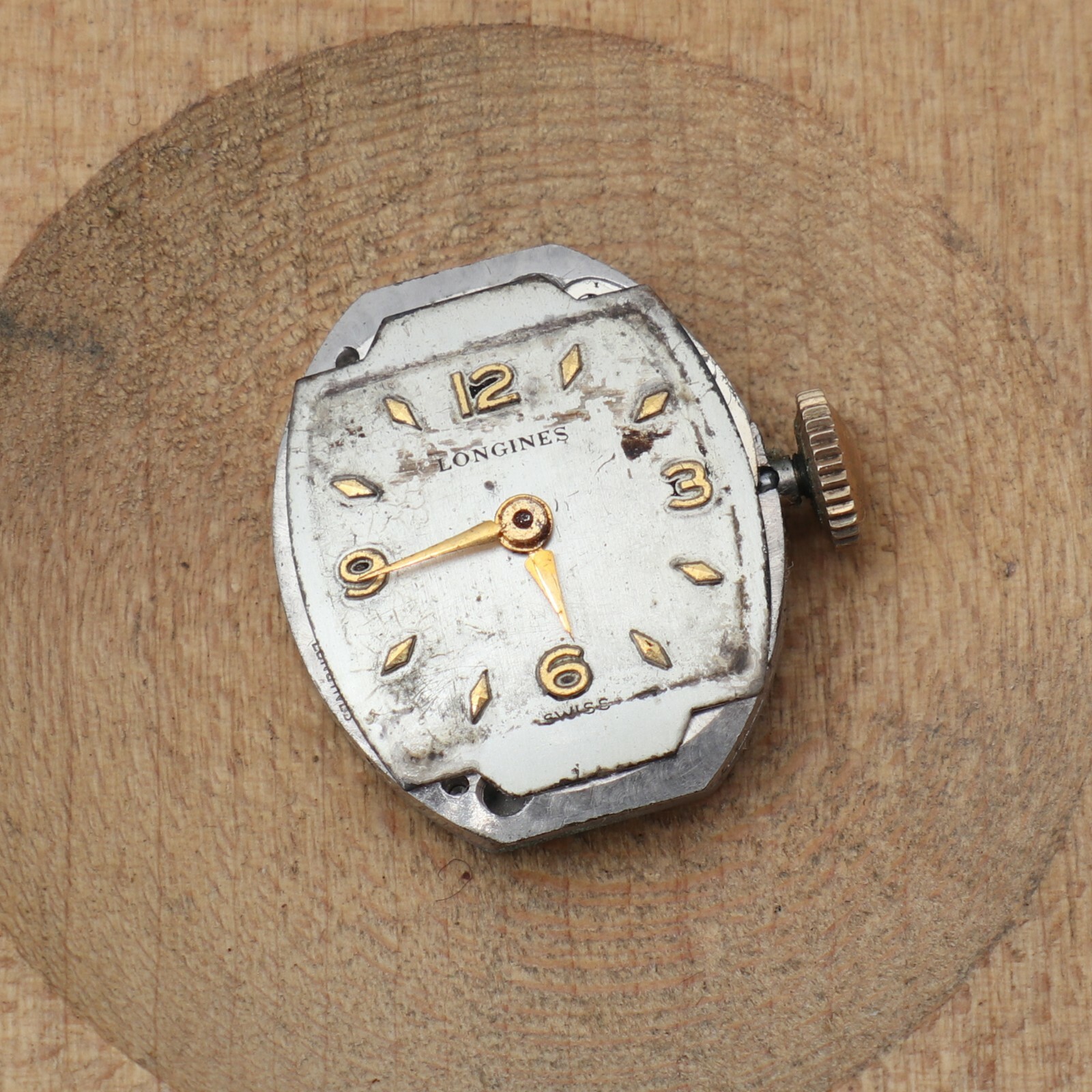 Vintage Longines 5LN Movement Dial Hands Watchmakers Parts Repairs Spares