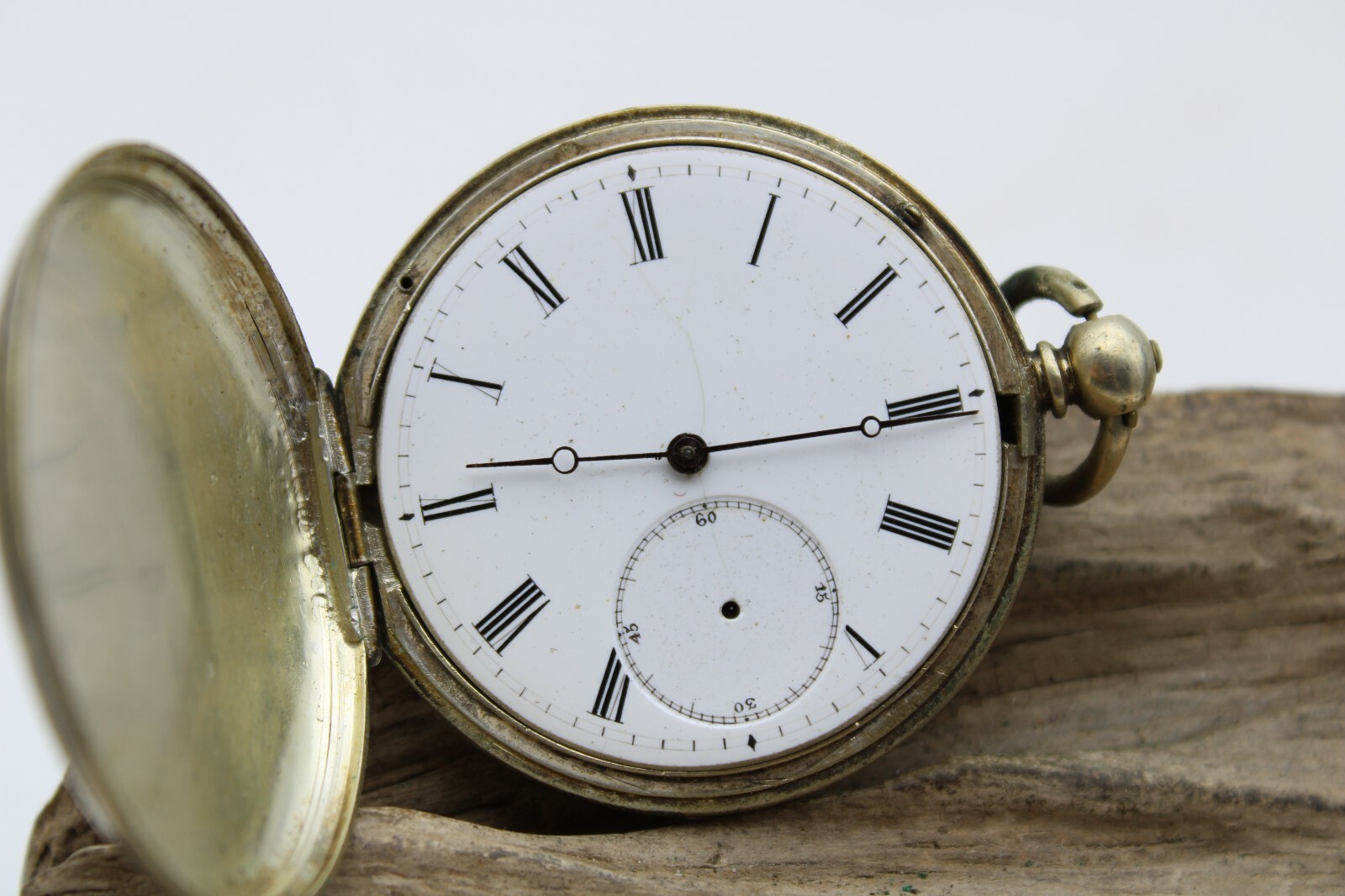 ANTIQUE FLEURIER SWISS POCKET WATCH 52mm DIAMETER FOR REPAIR (P3O3)