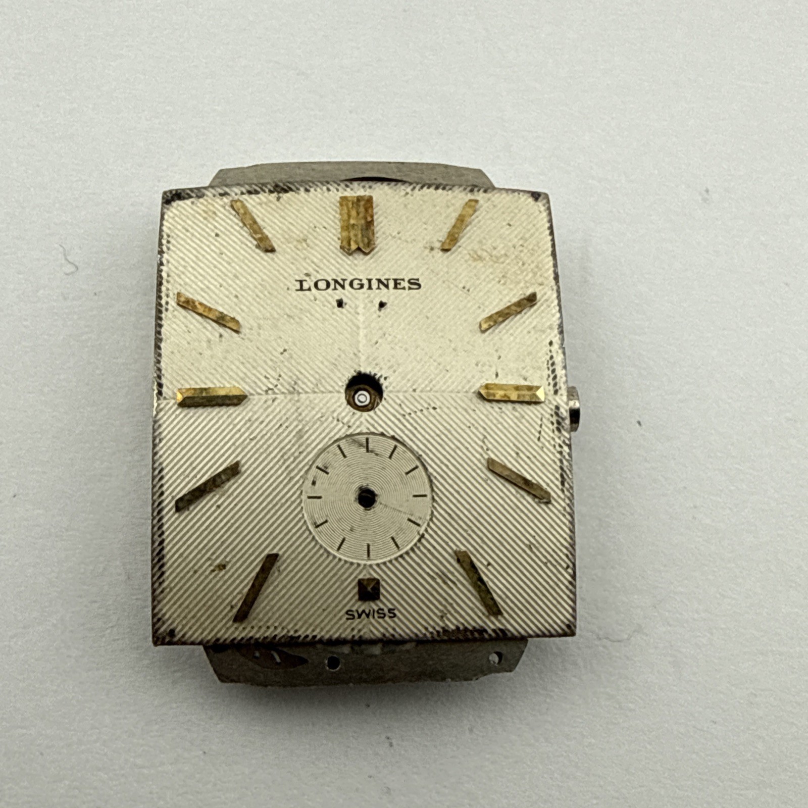 Vintage Longines Manual Wind 17J 9L Wrist Watch Movement For Parts Sold As Is
