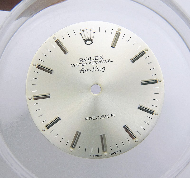 Vintage Genuine Rolex Air King Oyster 34mm 14000 Silver Tritium Watch Dial