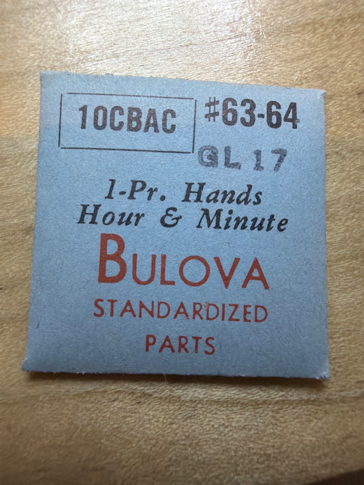 Bulova – NOS – 63-64 Pair of Watch Hands – Various Calibers & Finishes