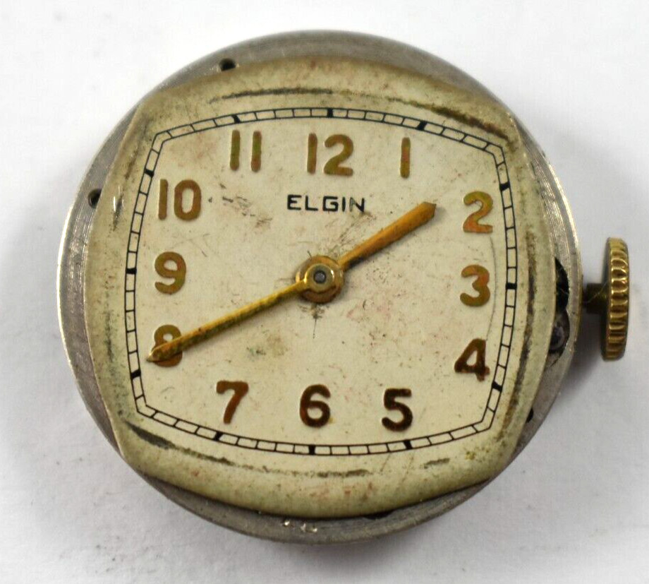 Vintage Elgin Manual Wind 431 6/0s 7J Pendant Set Watch Movement lot.t