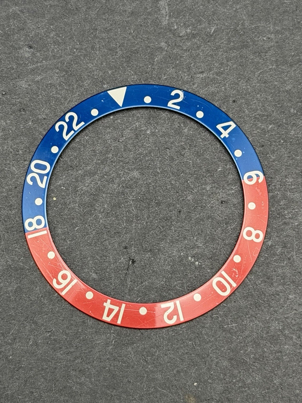 Genuine Rolex GMT 1675 16750 Redback Pepsi Bezel Insert 70s 80s