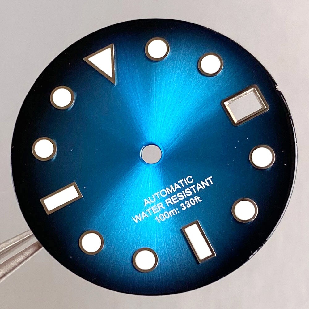 Nologo Gradient Sunburst 29MM Watch Dial Face Set Fit for NH35 NH36 NH72Movement