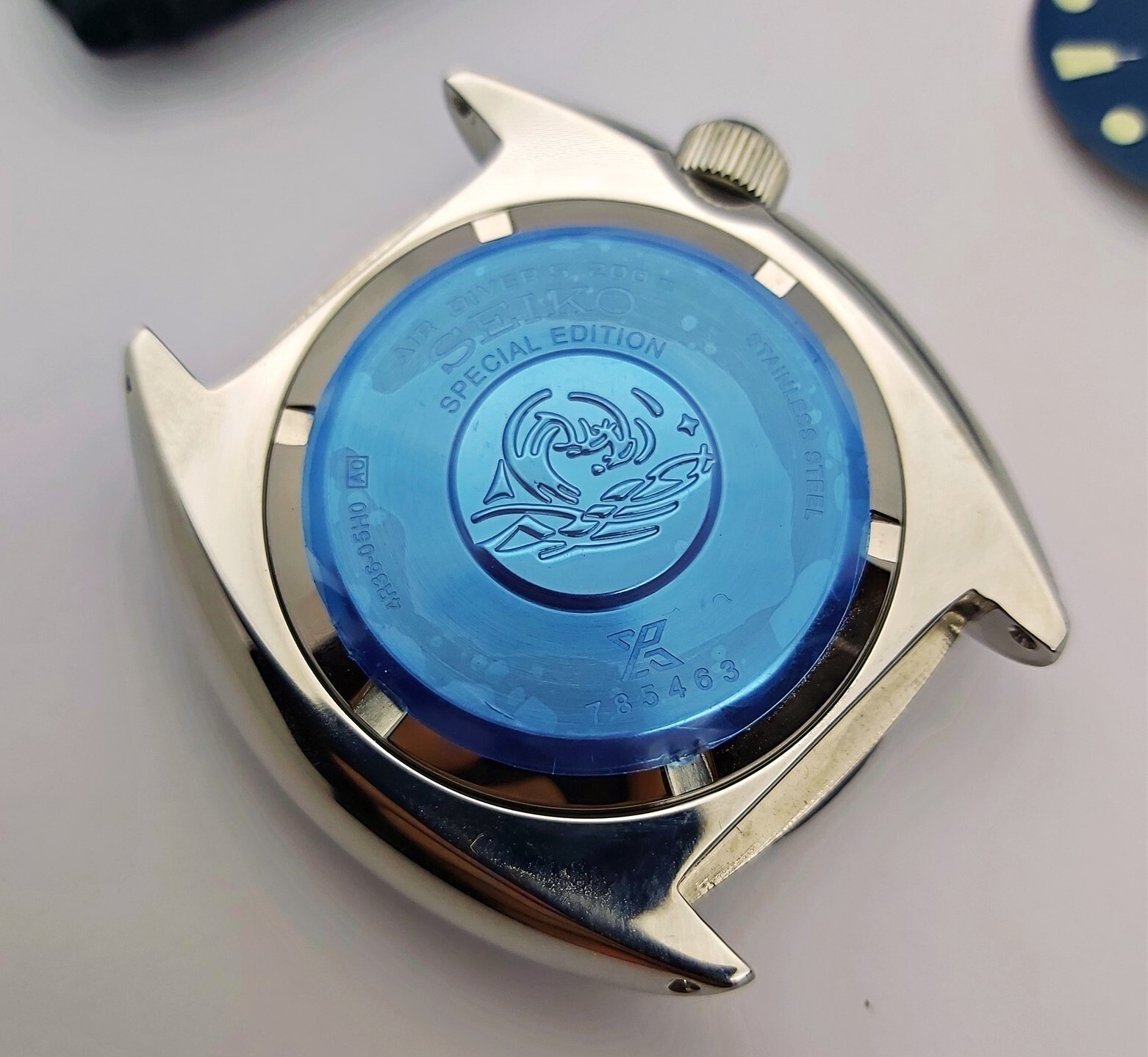 NEW AF SEIKO TURTLE SRP777 BLUE RED KIT CASE BEZEL GLASS CROWN HAND DIAL STRAP