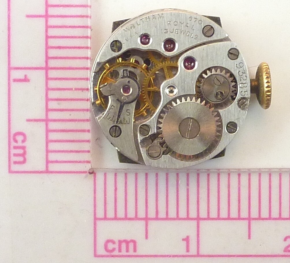 Vintage Waltham 670 Royal Mechanical Wristwatch Movement – Parts / Repair