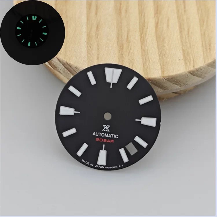 28.5mm Retro Watch Dial Green Luminous for Nh35 Nh36 Movement Watch Parts