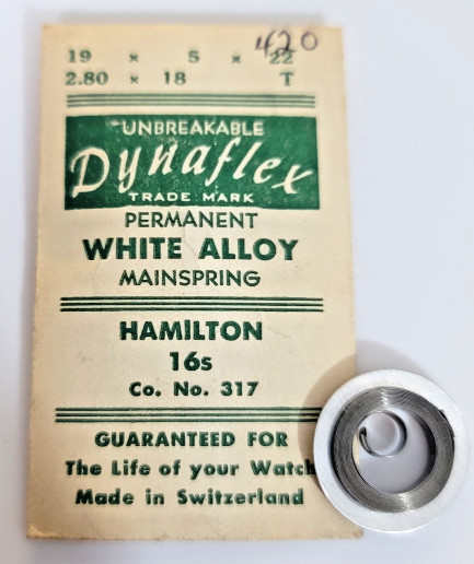 Hamilton Mainspring Pocket & Wrist Watch [ Select Size ] Free Shipping WB8