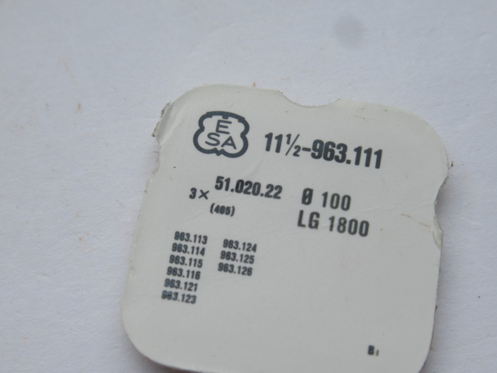 Genuine ESA Winding Stem Cal. 11 1/2 -944.111 New Old Stock Sold From UK