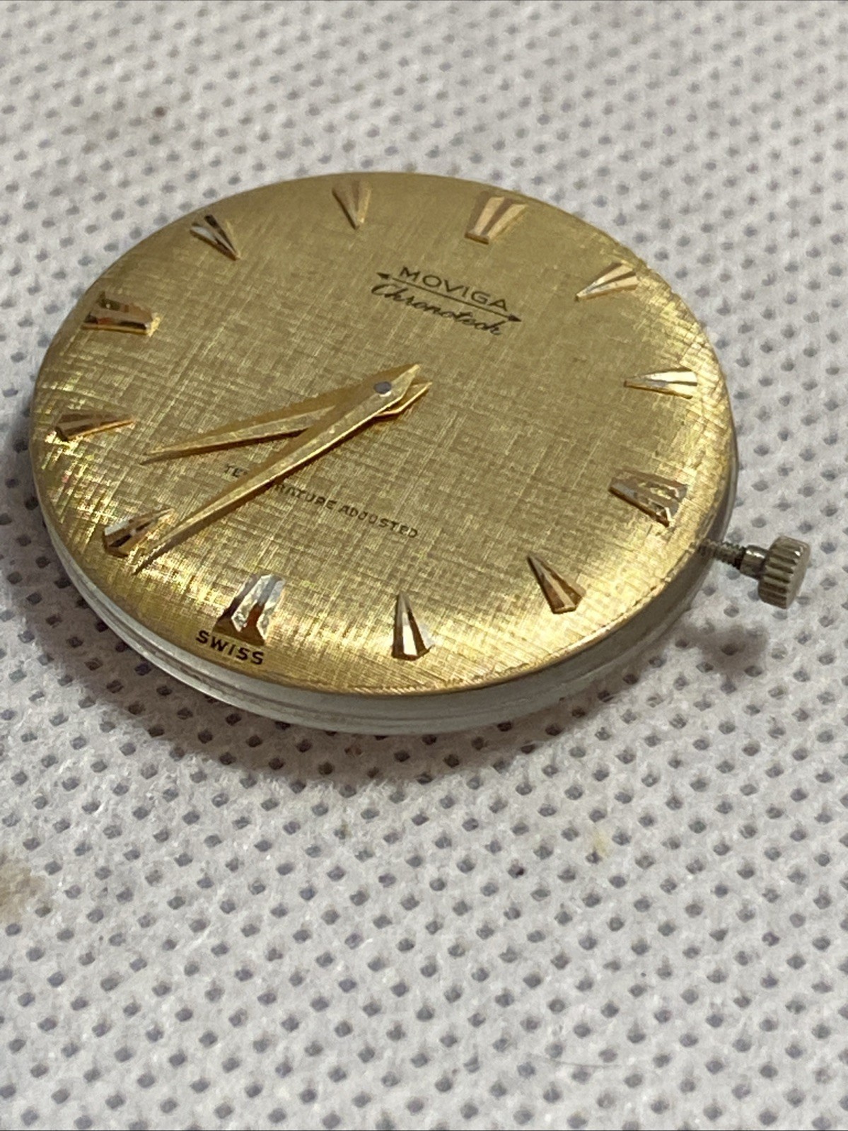Moviga Marvin Hime Temperature Adjusted 17 Jewels Swiss Watch Movement