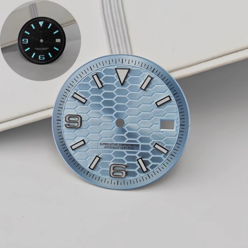 28.5mm 31mm Watch Dial blue Luminous fits NH35/NH36 movement Watch Parts