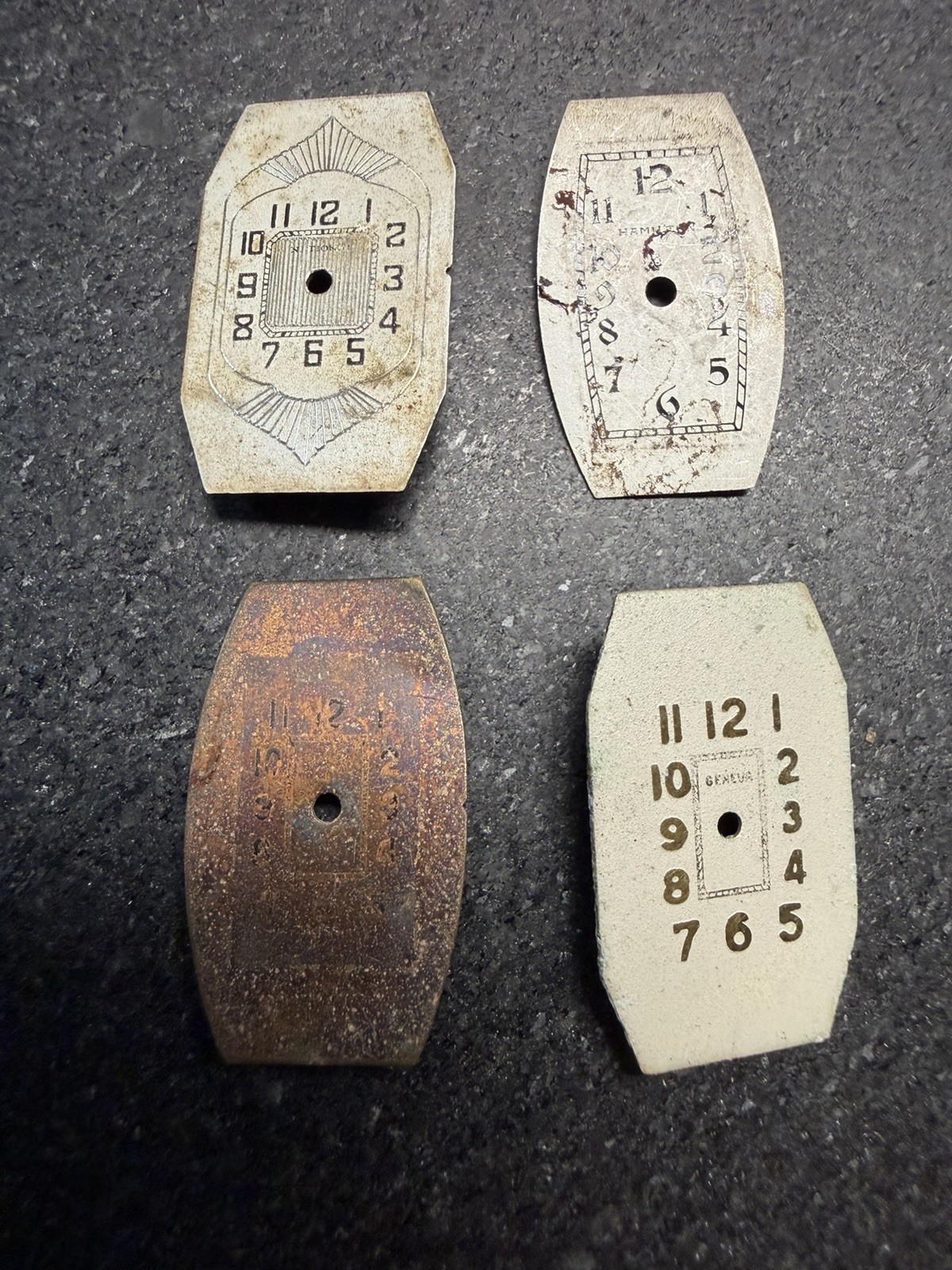 Watch Dial Lot 47 Pieces Bulova Elgin Waltham Gruen Art Deco Parts