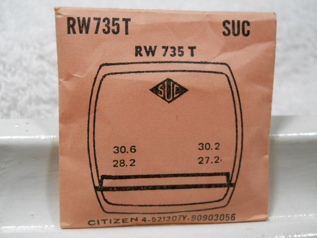 SUC RW735T Watch Crystal Fit Citizen 4-521307Y 472647Y 90902056- 30.6 x 28.2 mm