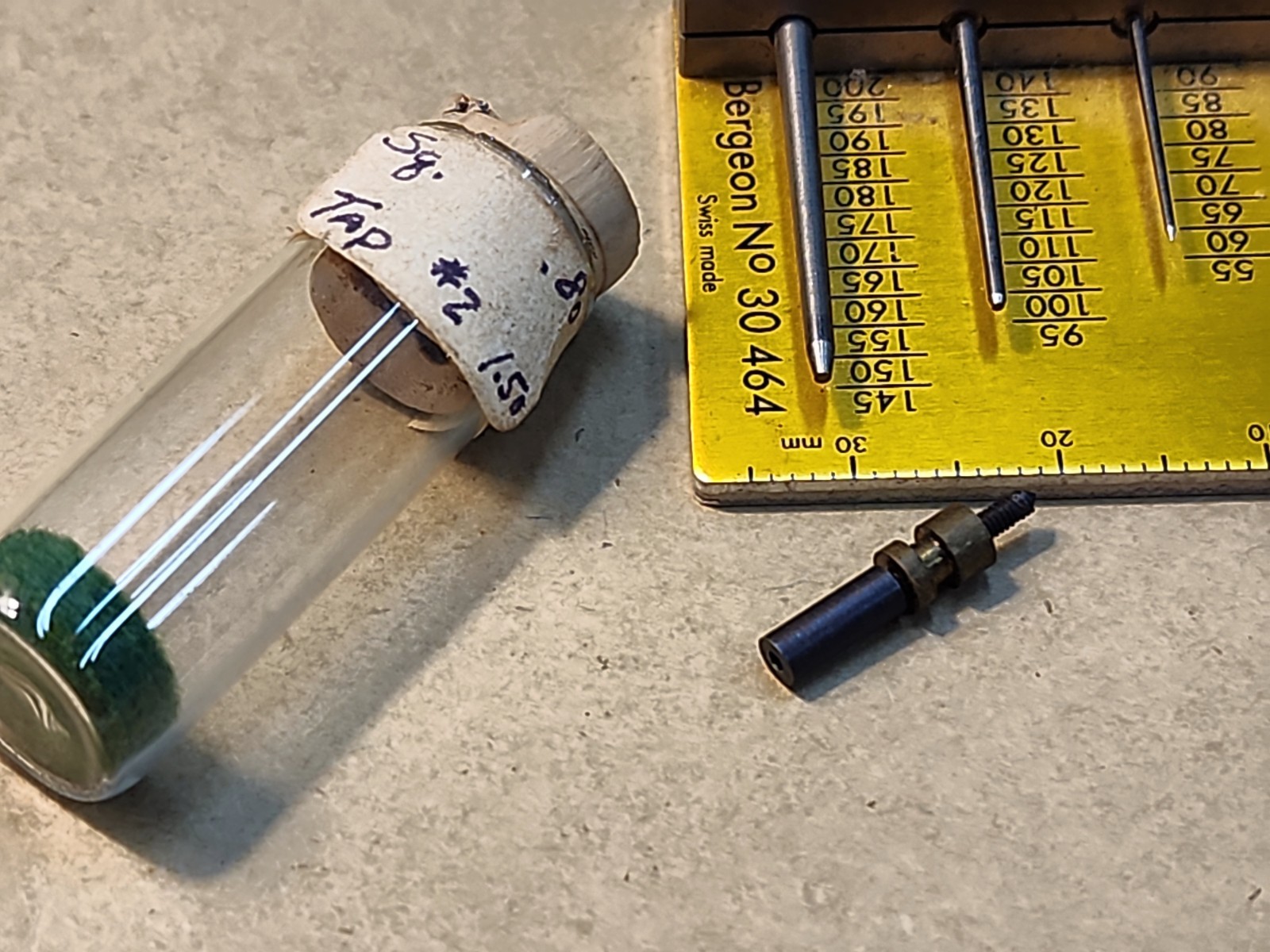 NOS American Pocket Watch Female Stem With Collar- .80mm Square & Tap 2-1.50mm