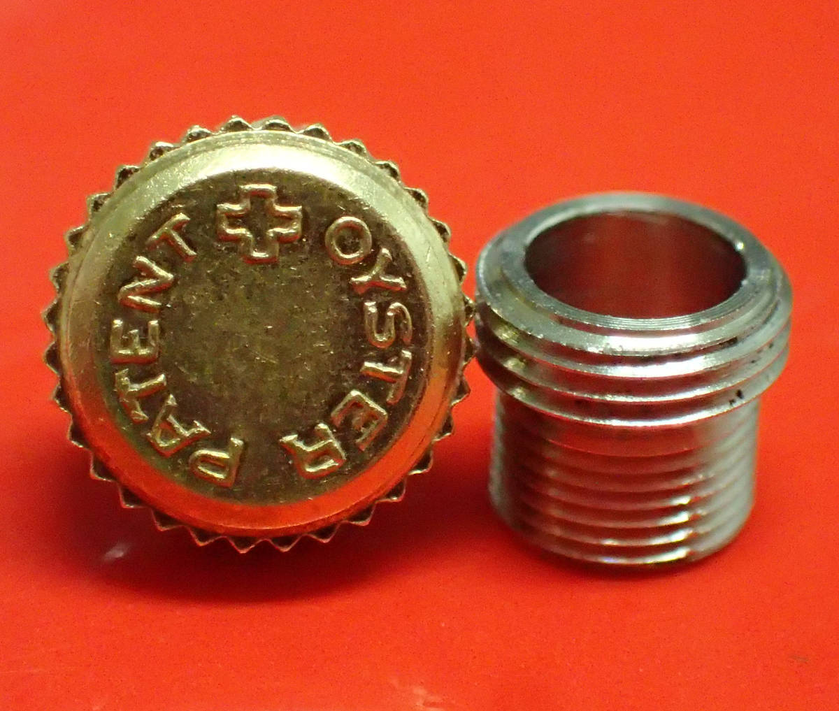 Genuine ROLEX PATENT Gold Crown w/Tube 6.1mm Bubble back Oyster Royal #685