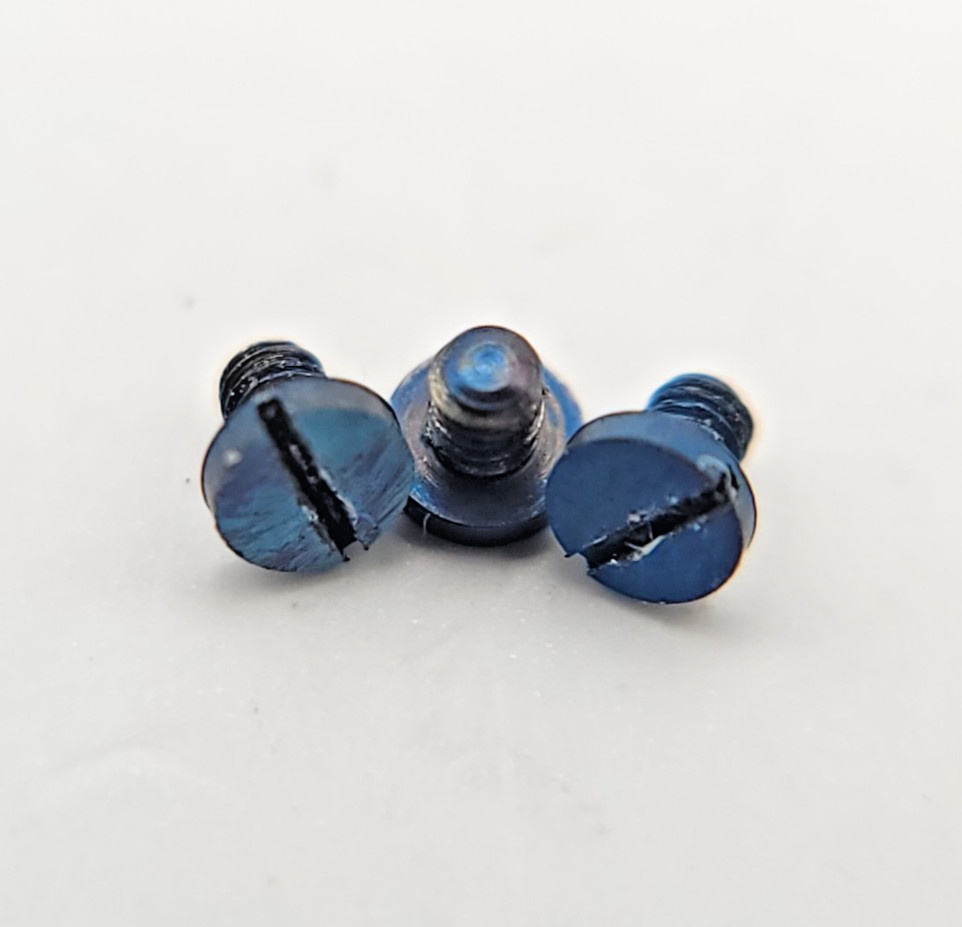 OEM NY Standard Blued Steel Plate Screws – Vintage Pocket Watch Parts – WB5-68