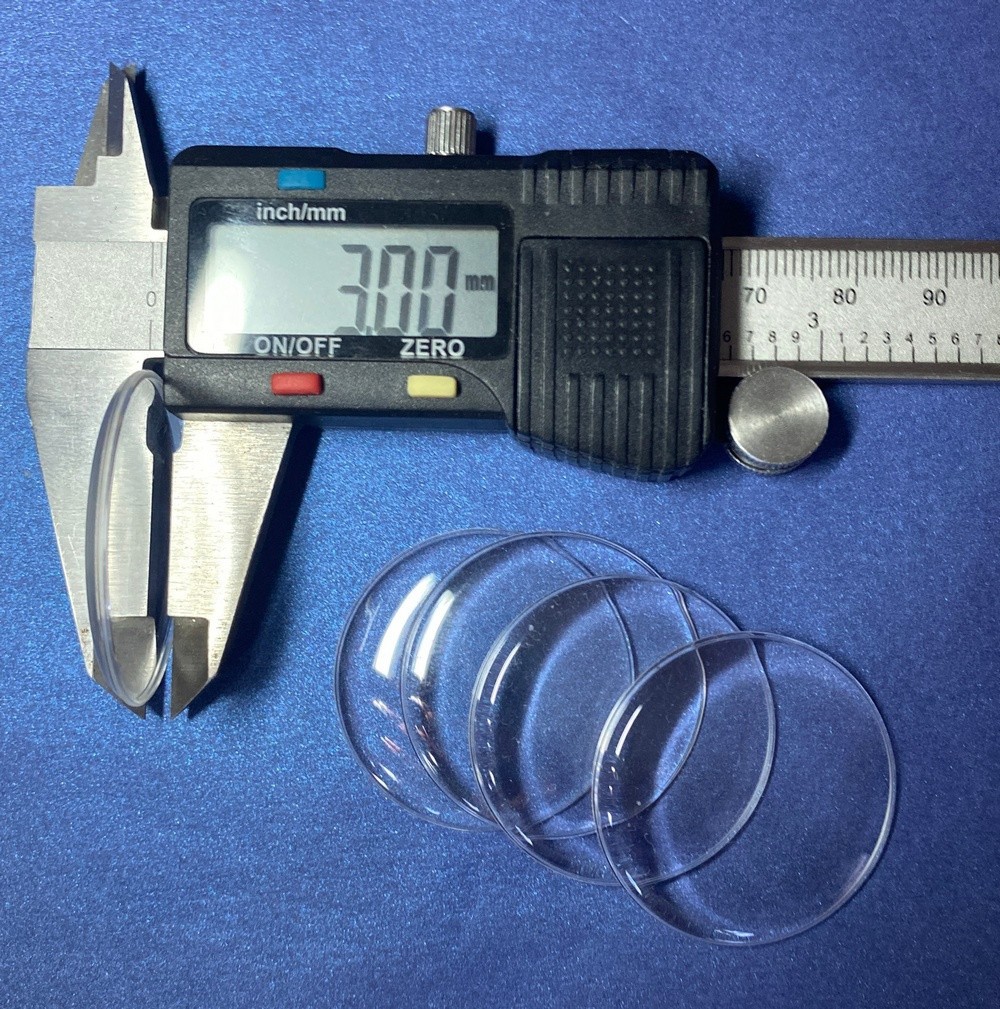 🕒5x Acrylic Watch Crystal | d-35 mm h 3mm Flat Top | USSR Vintage Plexiglass