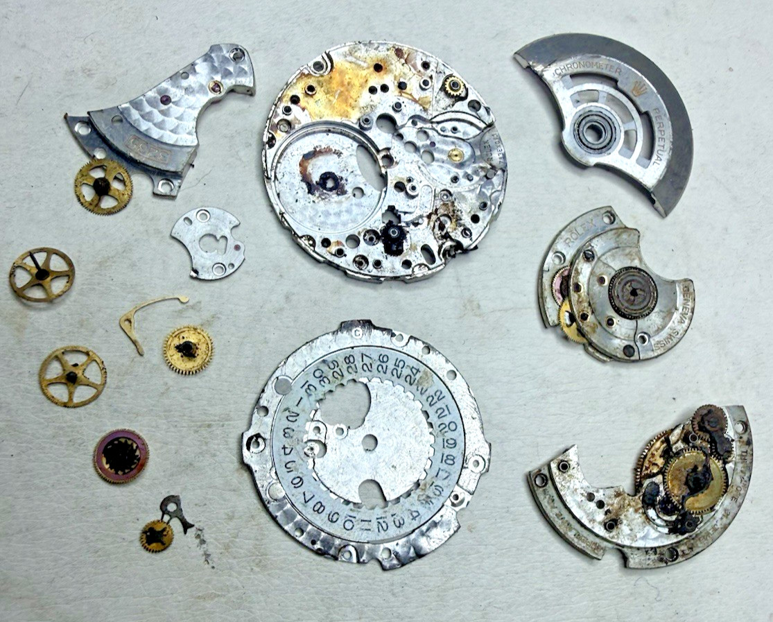 Genuine Rolex Incomplete Movement Non Working Damaged