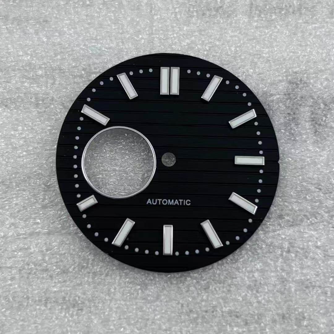 30.5mm Openwork Watch Dial Green Lume for Nh38 Nh70 Movement Watch Accessories