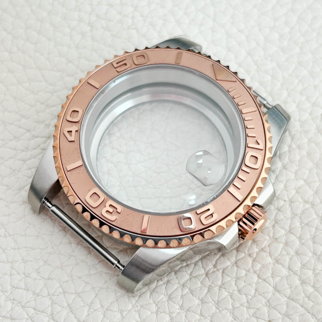 Two Tone Rose Gold For Nh35 nh36 Movement 40mm Watch Case Strap Sapphire Mod