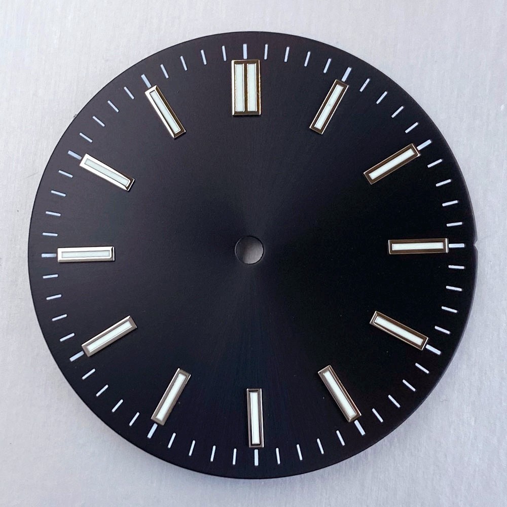 32mm Watch Dial Face Luminous Baton Markers Sunburst Fit NH35 Miyota8215 PT5000