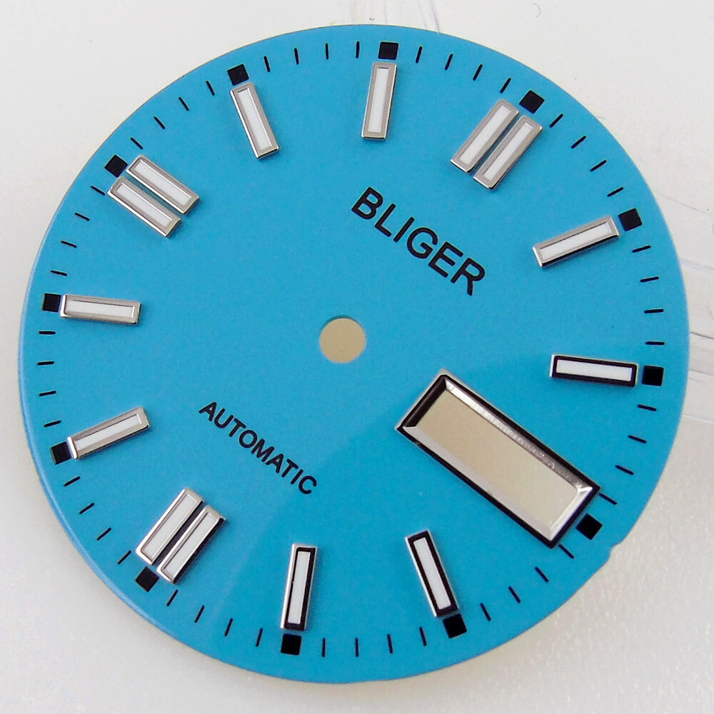 29mm New Colorful no logo watch dial Fit NH36 movement Luminous date week window