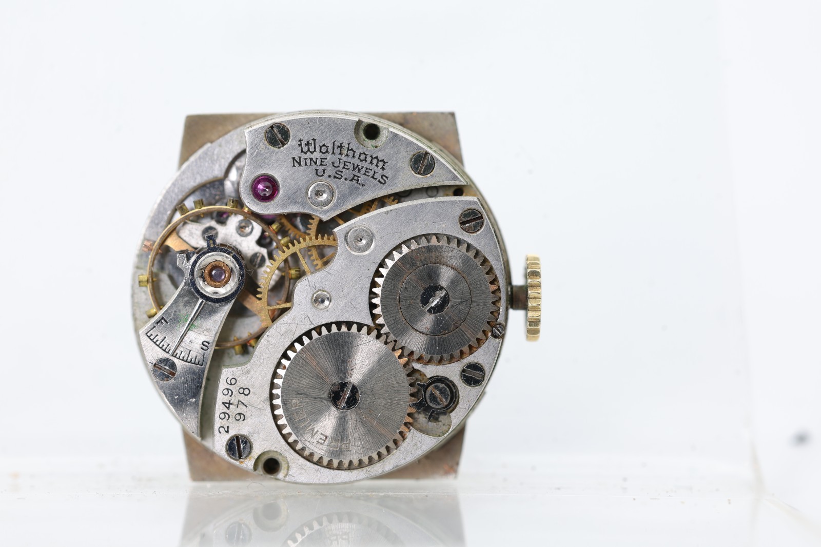 WALTHAM PREMIER Gr. No. 609, 6/0s, 9j, 29496978 WATCH MOVEMENT, FOR REPAIR (NK)