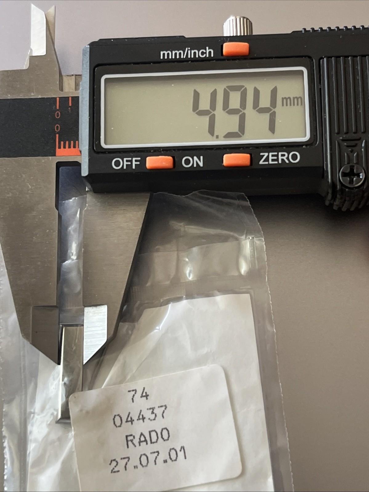 RADO Watch Link Silver Gray Ceramic 19+ mm Ref. 74 04437 Complete SWISS