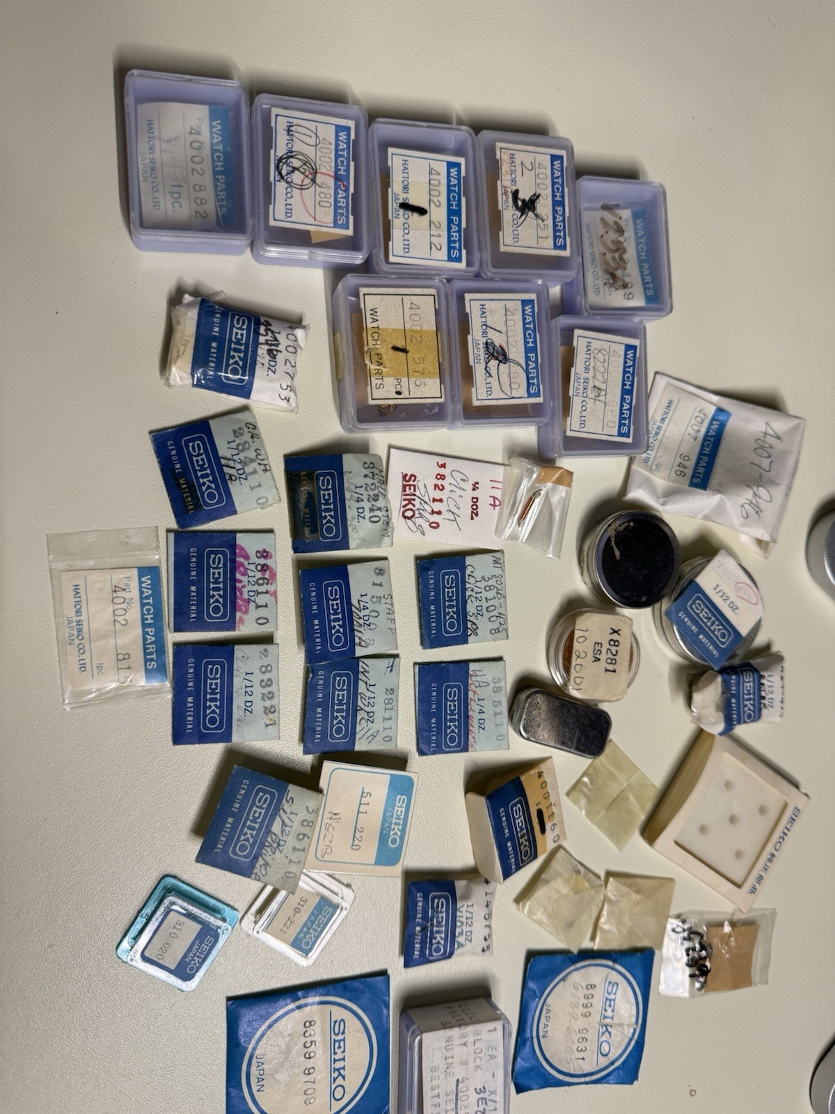 Seiko Watch Parts Lot Variety Watchmaker Repair Parts