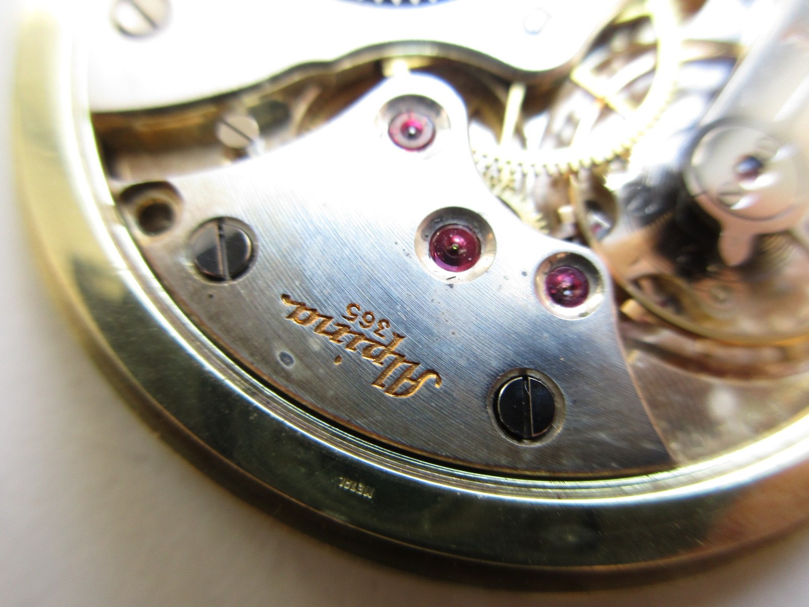 Alpina cal. 365 Swiss pocket watch movement & dial – running