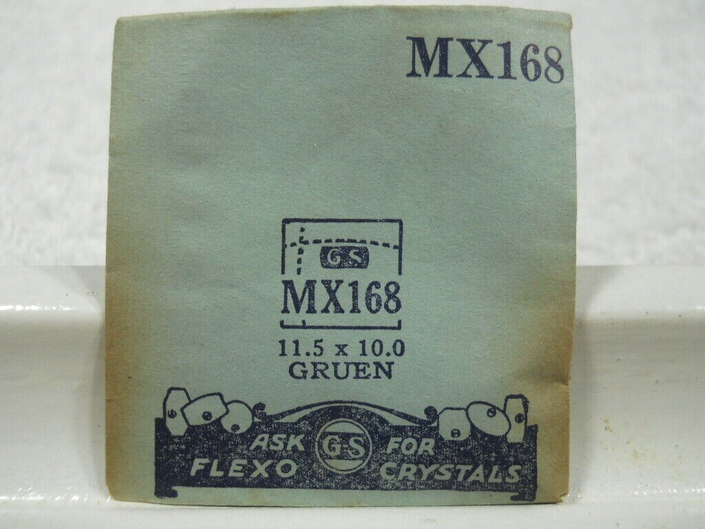 GS MX168 PMX168 Watch Crystal Fit Gruen 609/285 – 11.5 X 10.0 mm Replacement