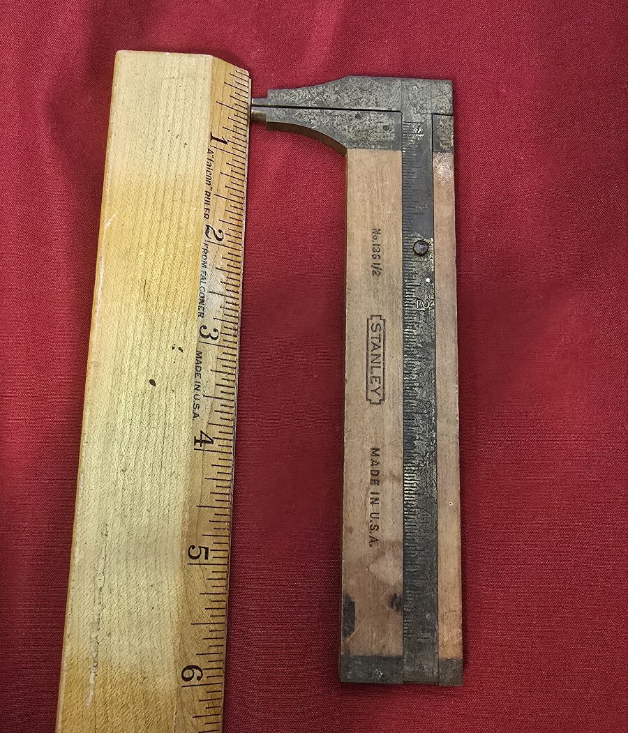Clockmaker’s/Watchmaker’s Estate Stanley No. 136 Boxwood & Brass Sliding Caliper