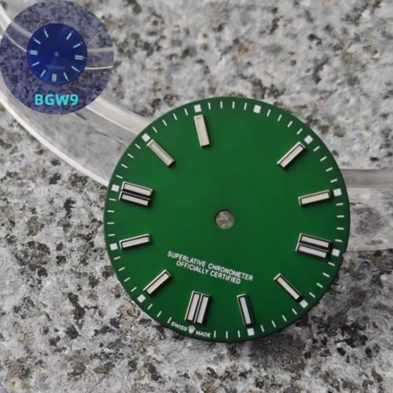 2813 Dial 28.5mm No/R-Logo Blue lume for 8215/2813/2824/2836 Movement watch dial