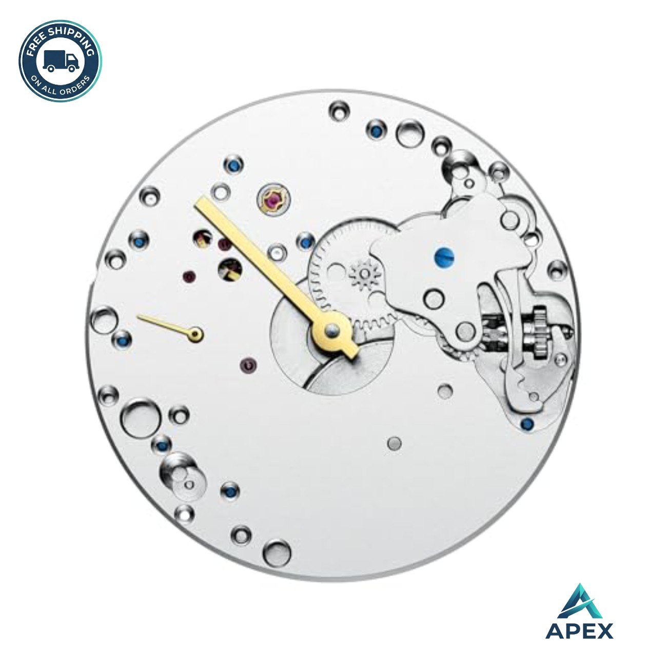 Watch Movement Manual Winding 17 Jewels 37mm Silver Sub-dial 46h Power Reserve