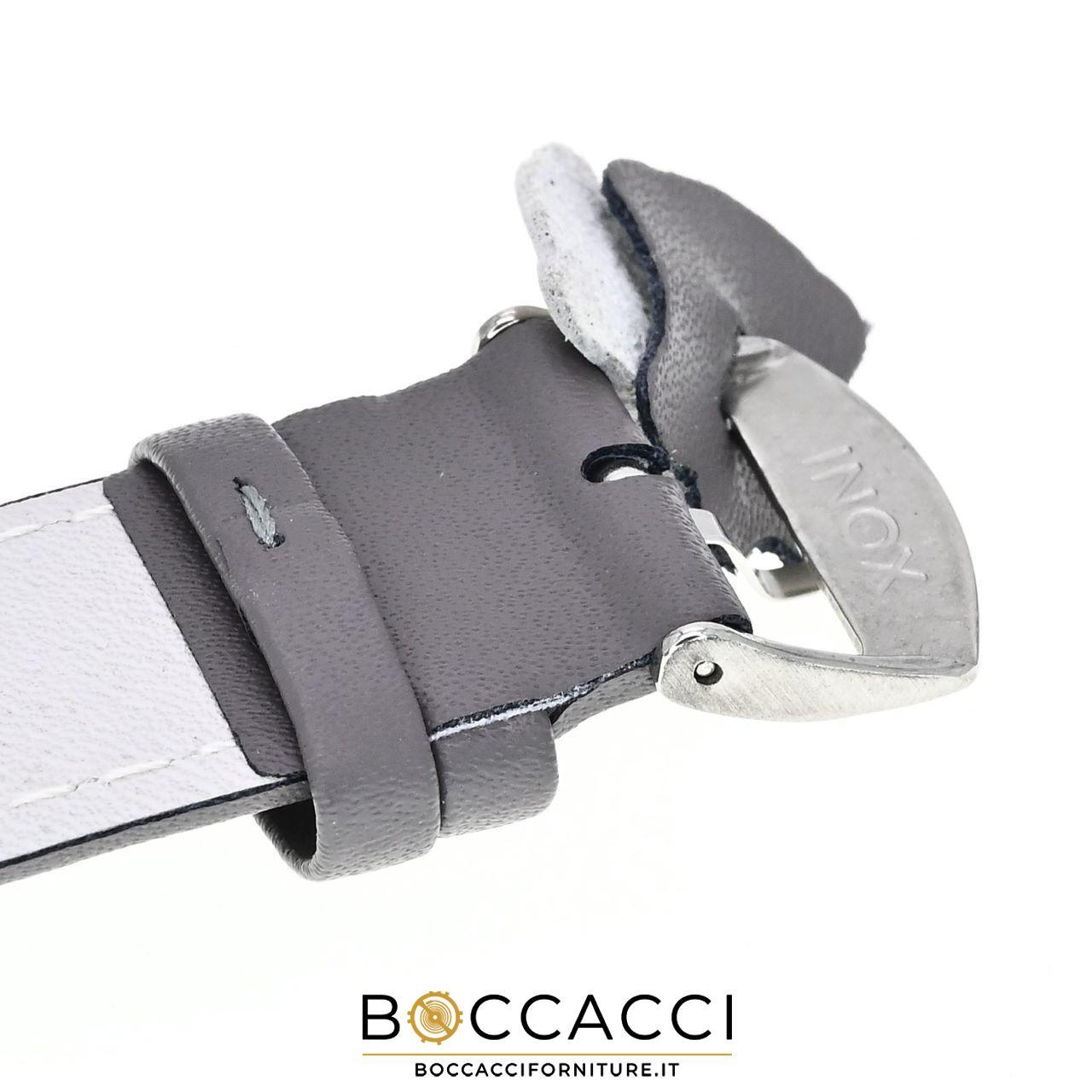 DILOY Cinturino 14mm Grigio Chiaro in Pelle Liscio non Imbottito (NEW)