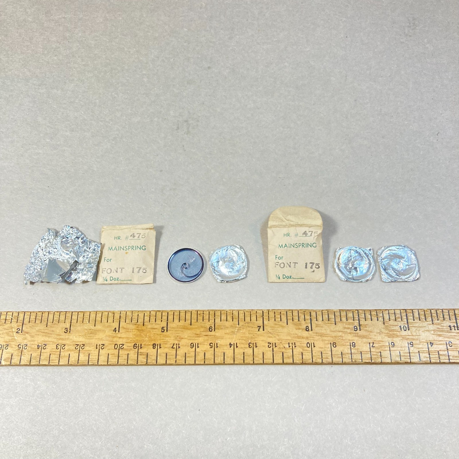 Vintage Mainspring HR#475 for Font 175 4 Pc Replacement Parts