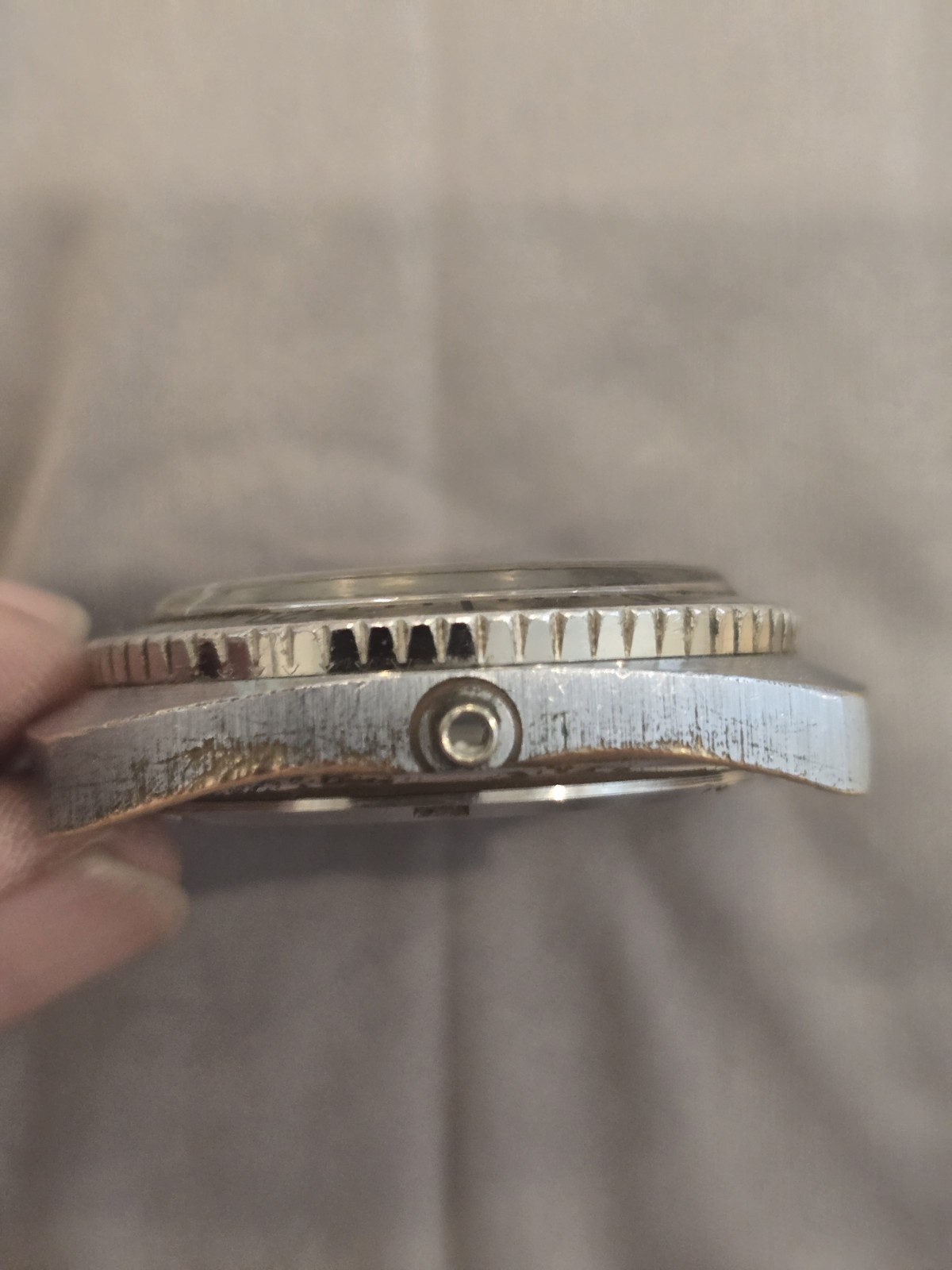 Cronel Stainless Steel Wristwatch Case Silver Tone, Empty Replacement Case 500