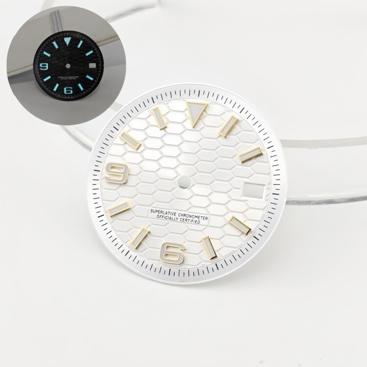 28.5mm 31mm Watch Dial blue Luminous fits NH35/NH36 movement Watch Parts
