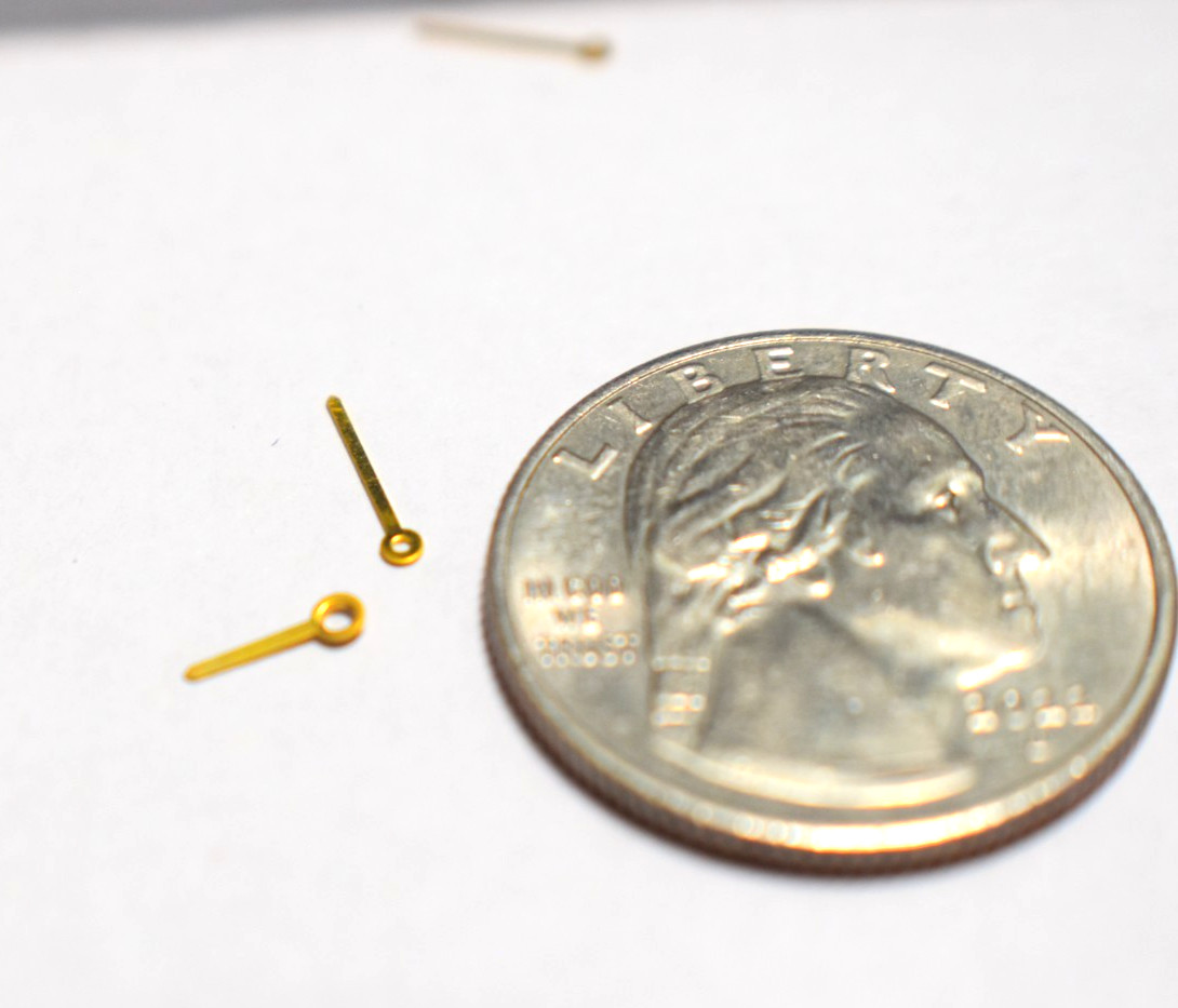 10 Sets (20 Hands) New 70/120 9mm New Watch Pair Stick Replacement Hands GOLD