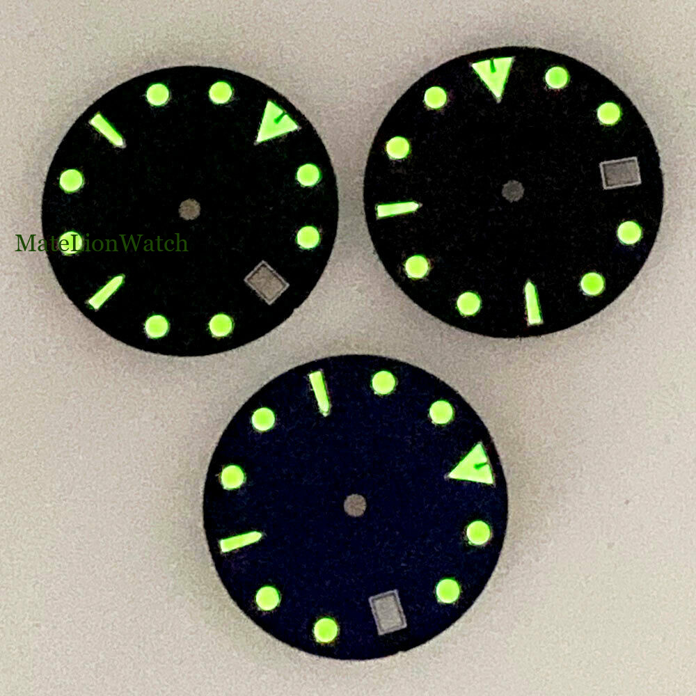 29mm For NH35/NH35A Sterile Watch Dial Date Window Black/Blue/Green 3/4 o’clock