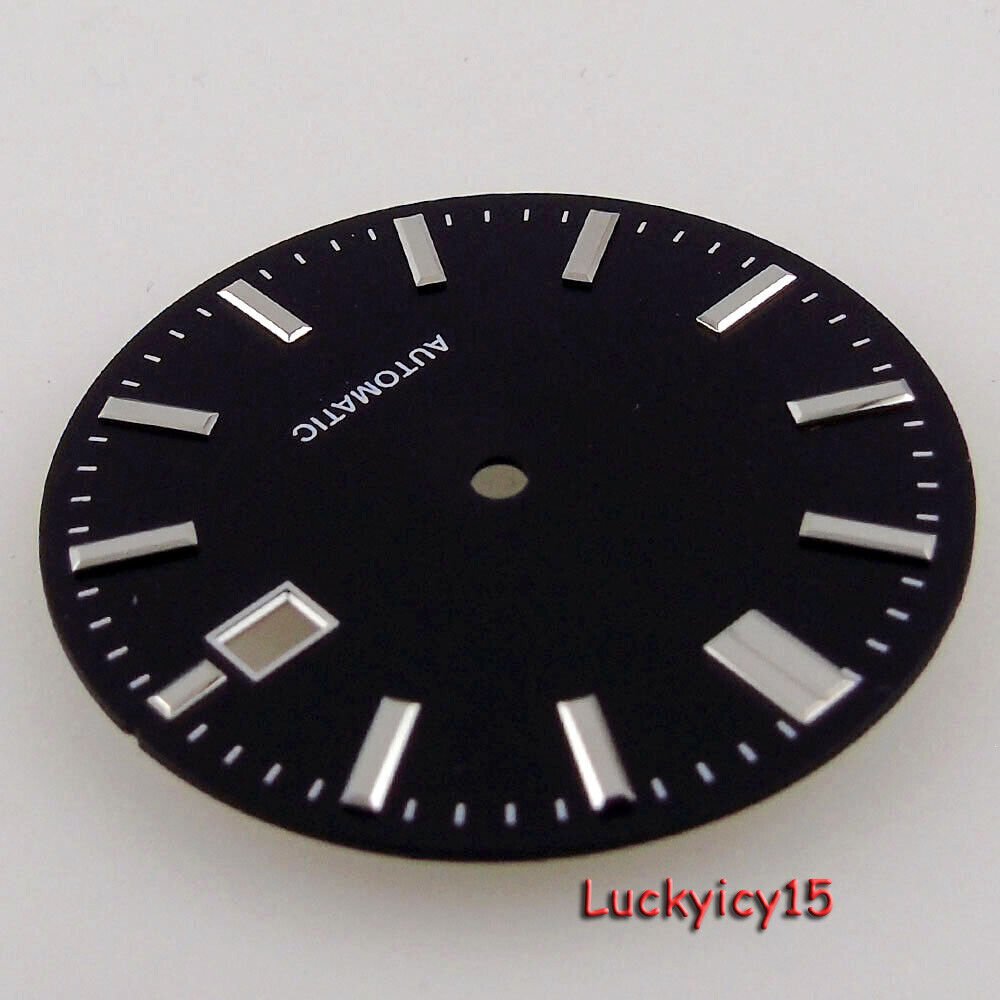 33.5MM Sky Blue Folds Watch Dial Hands Date Window Fit NH35 NH36 Automatic Part