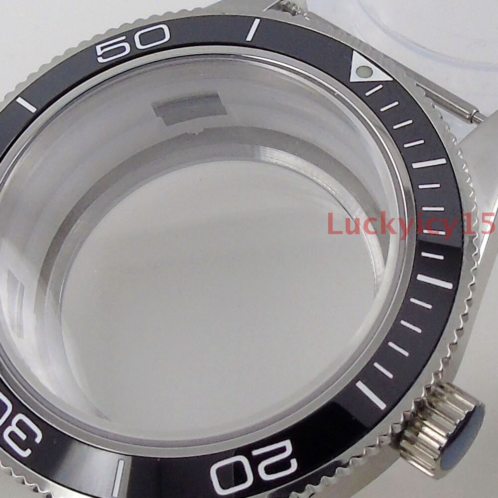 41mm Watch Case Dial Hands Fit for NH35A movement Sapphire Glass ceramic bezel