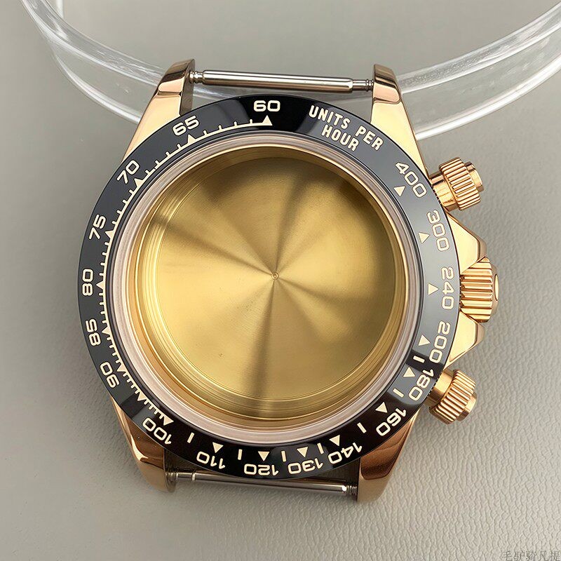 40mm Stainless Watch Case Sapphire for VK63 VK64 Movement 29mm Dial Watch Parts
