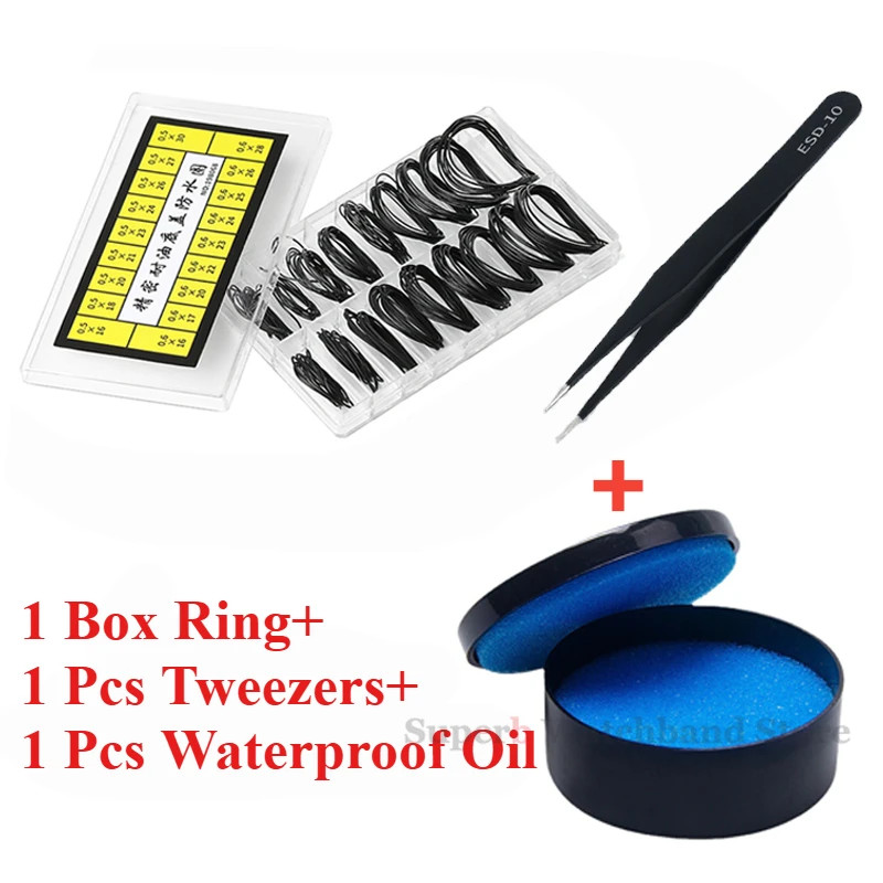 1Box Watch Repair Tools O-Ring Seal Rubber Waterproof O-Ring Gasket for Watchmak