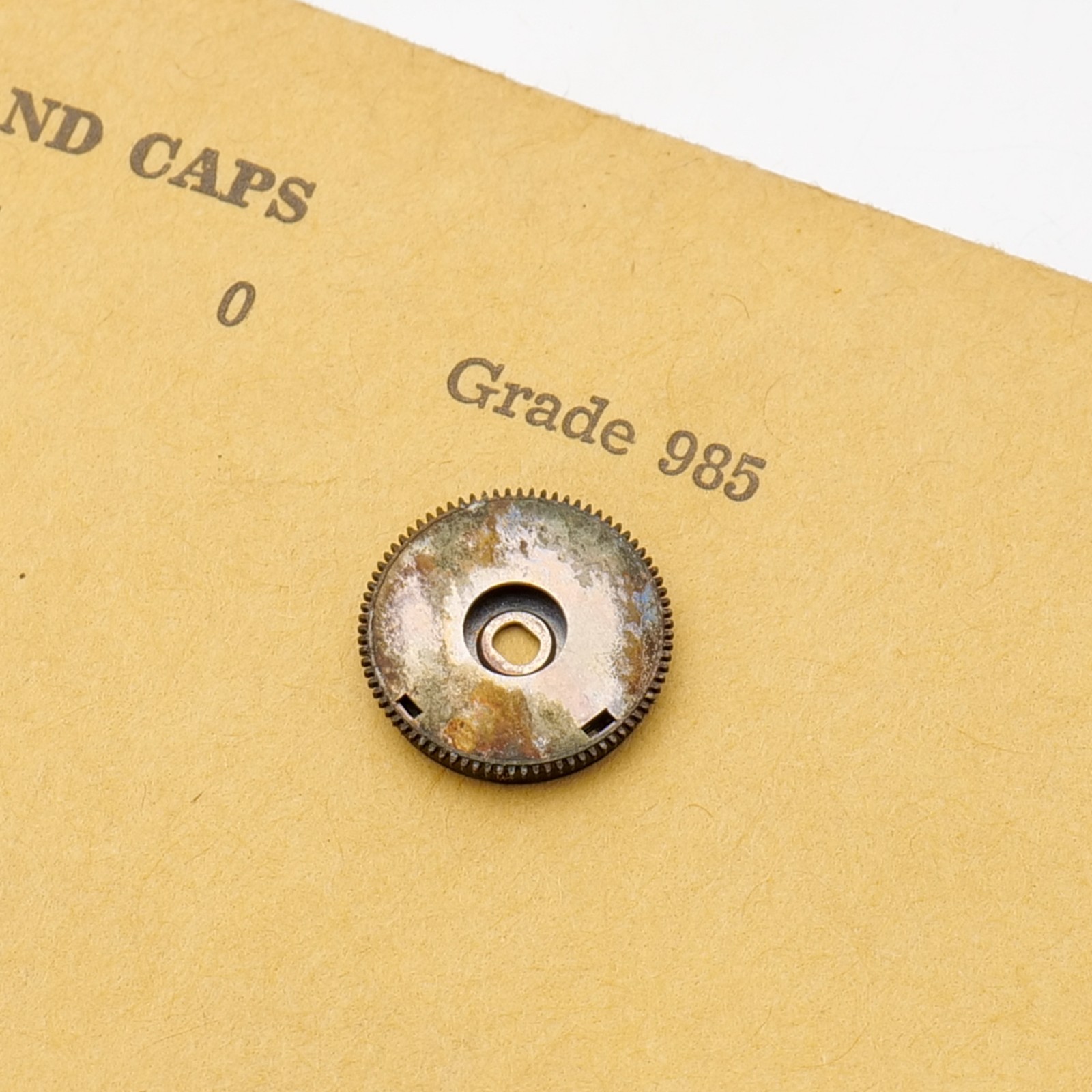 Hamilton 115142 Watch Barrel & Cap Part New Old Stock Fits Grade 985 (G18D13)
