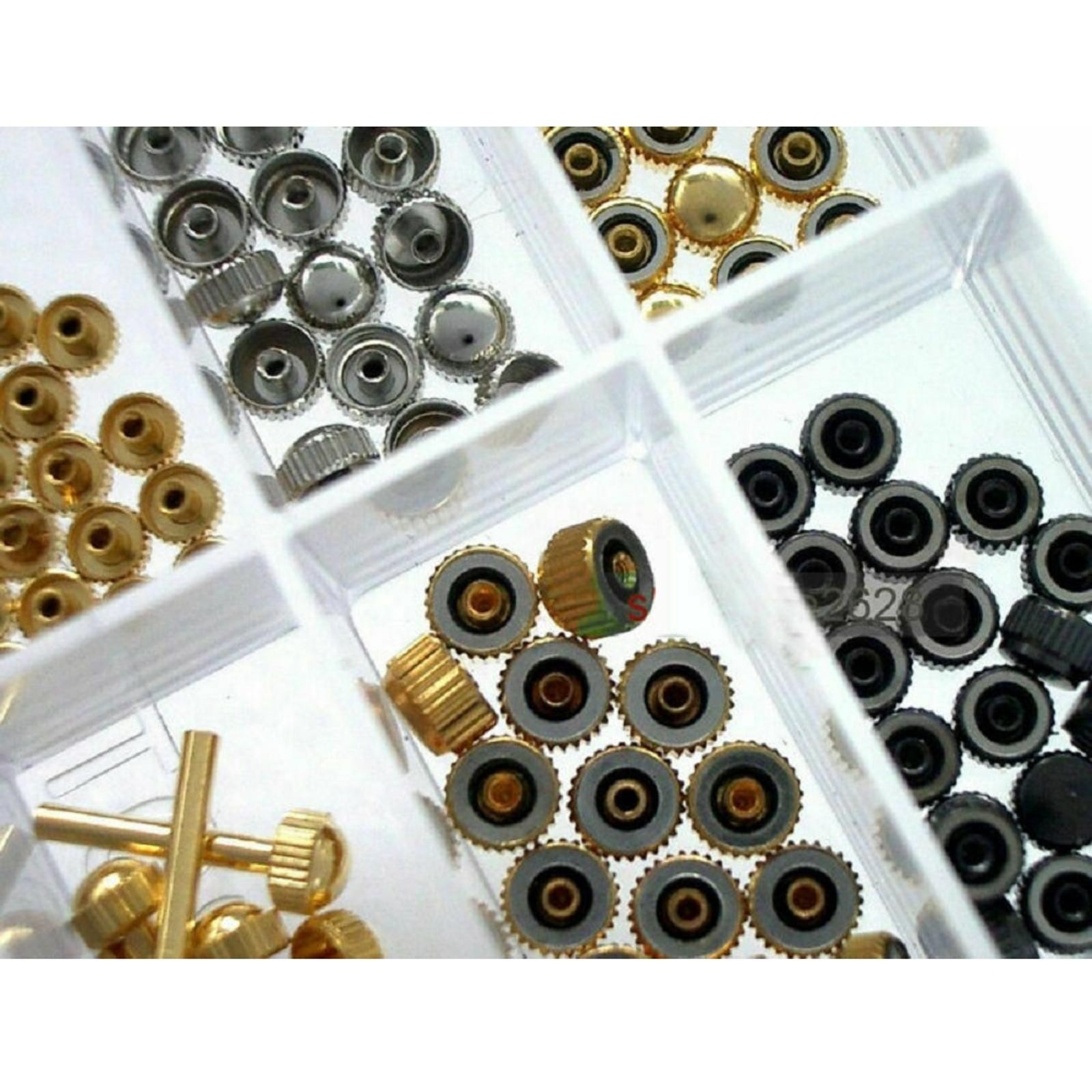 1 Set Watch Stem Watch Crown Parts Box Set Assortment Quartz Watches Parts