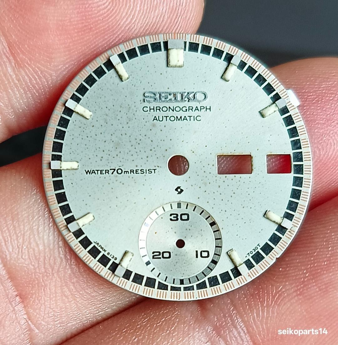 GENUINE SEIKO DIAL SEIKO 6139-7001 RESIST DATE STAMPED 11 JAN. 1971