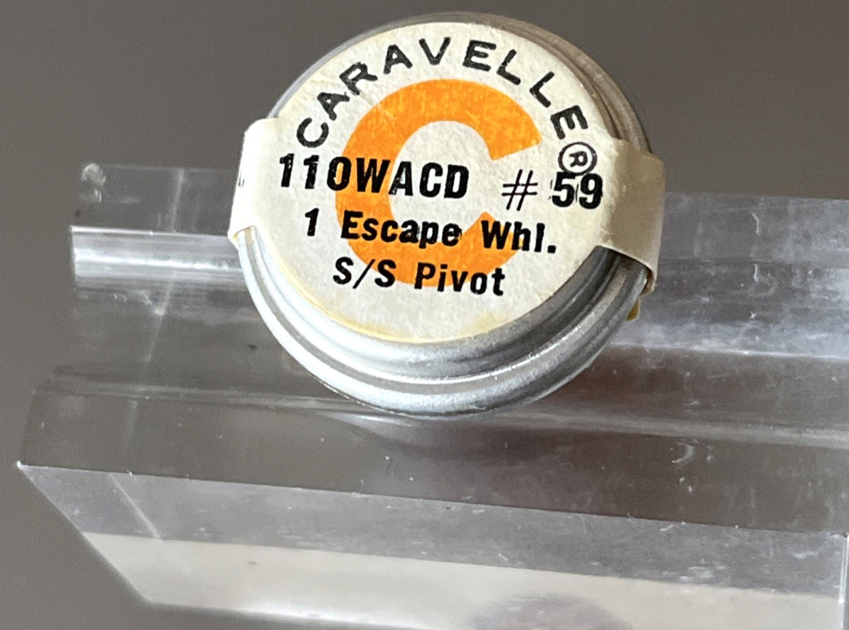Bulova Caravelle Watch Movement Part 59 ESCAPE WHEEL S/S PIVOT 11OWACD Sealed