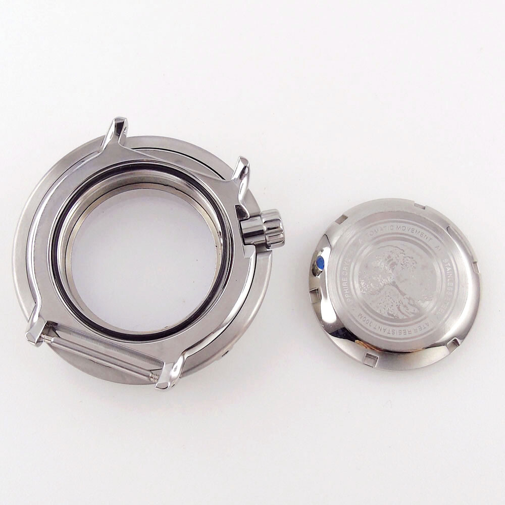 200M Waterproof 46.5mm Sapphire Watch Case For NH35 NH36 Movement Rotating Bezel